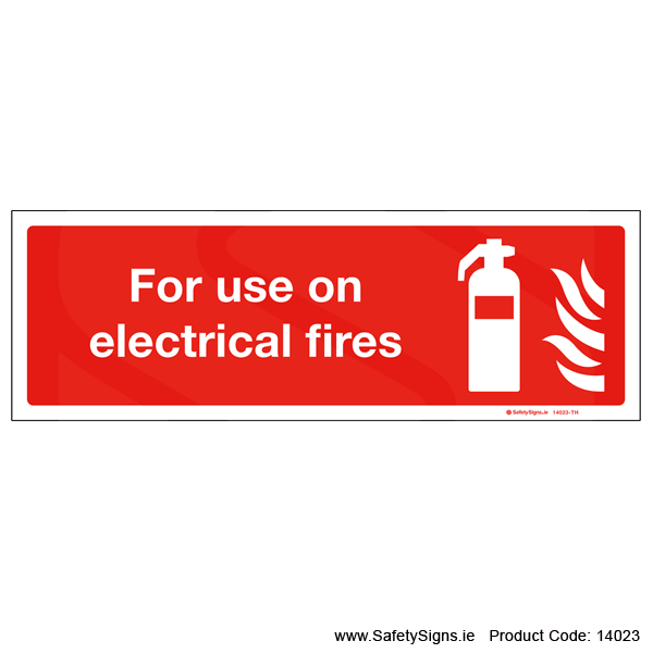 For Use on Electrical Fires - 14023