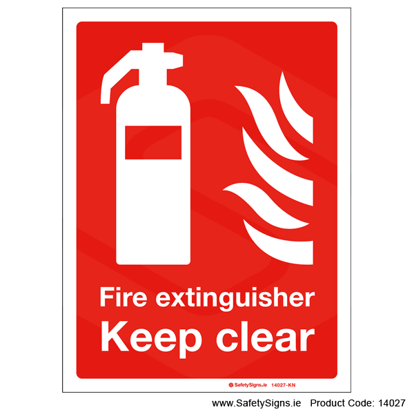 Fire Extinguisher Keep Clear- 14027