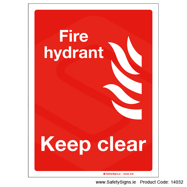 Fire Hydrant Keep Clear - 14032