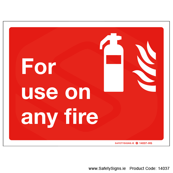 For use on any Fire - 14037