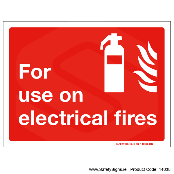 For use on Electrical Fires - 14038