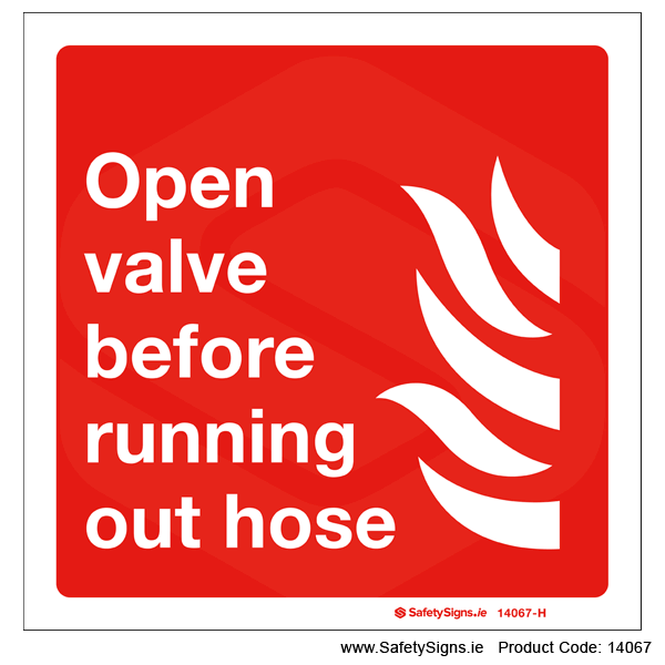 Open Valve before Running out Hose - 14067