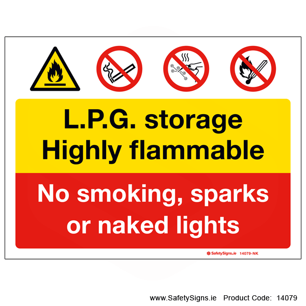 L.P.G. Storage Highly Flammable - 14079
