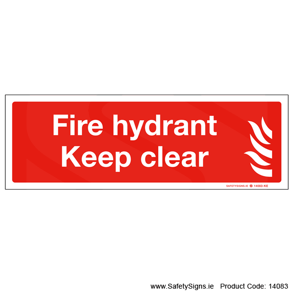 Fire Hydrant Keep Clear - 14083