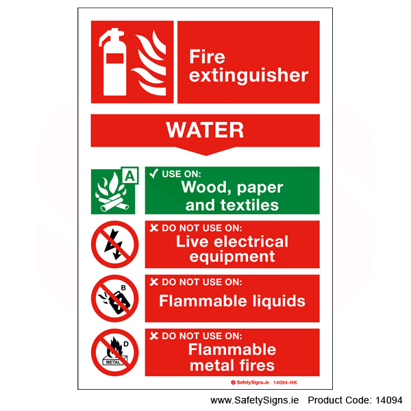 Fire Extinguisher SG15 Water - 14094