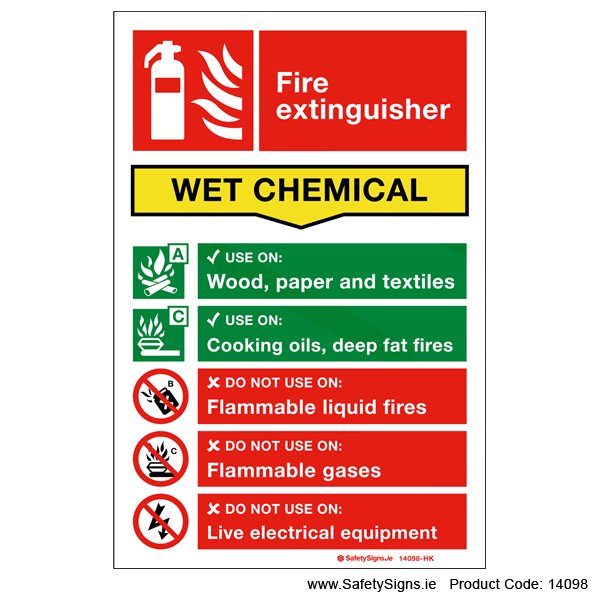 Fire Extinguisher SG15 Wet Chemical - 14098