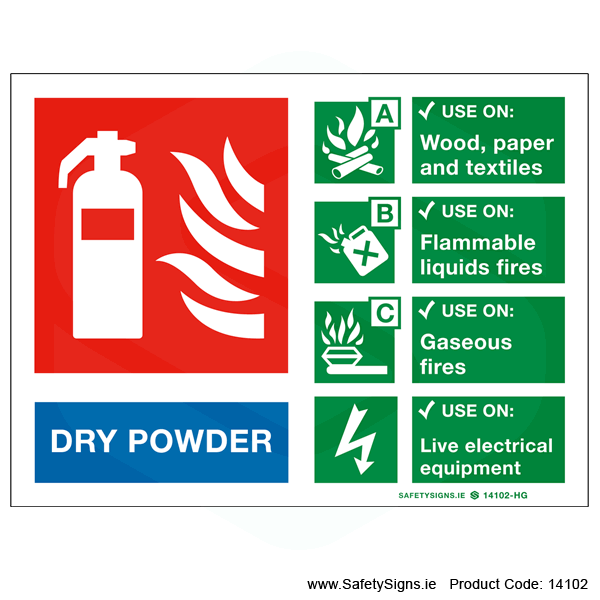 Fire Extinguisher SG16 Dry Powder - 14102