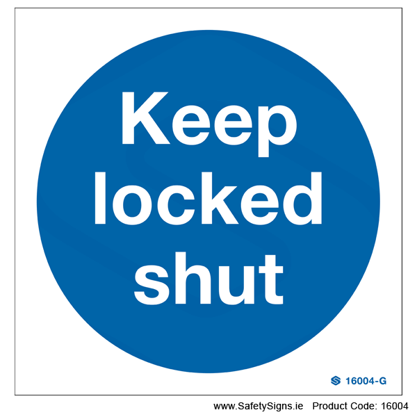 Keep Locked Shut - 16004