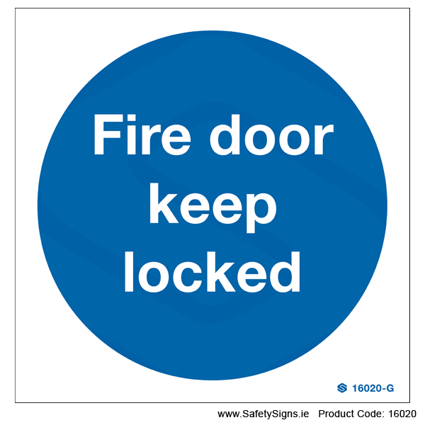 Fire Door Keep Locked  - 16020