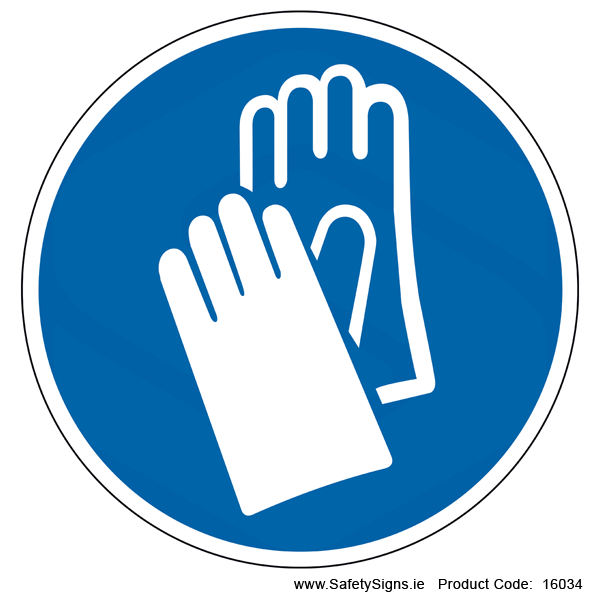 Wear Protective Gloves (Circular) - 16034