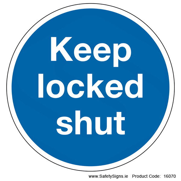 Keep Locked Shut (Circular) - 16070