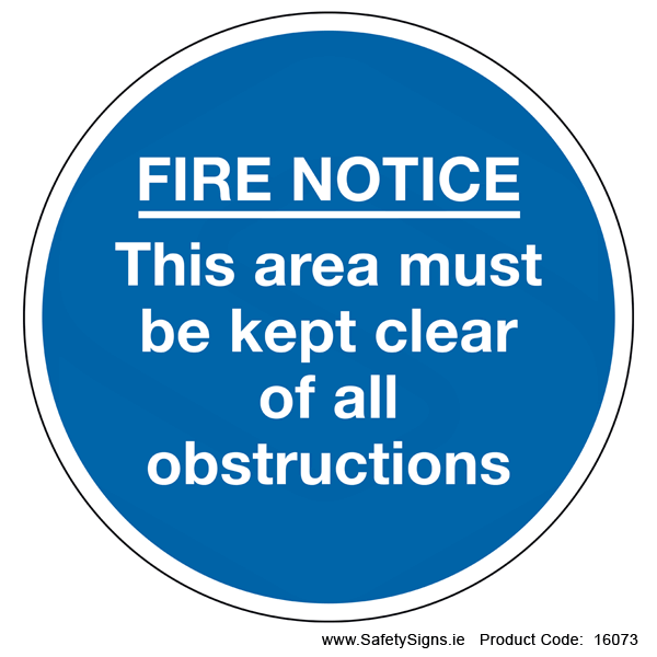 Fire Notice (Circular) - 16073