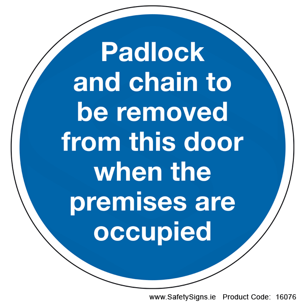 Remove Padlock and Chain (Circular) - 16076