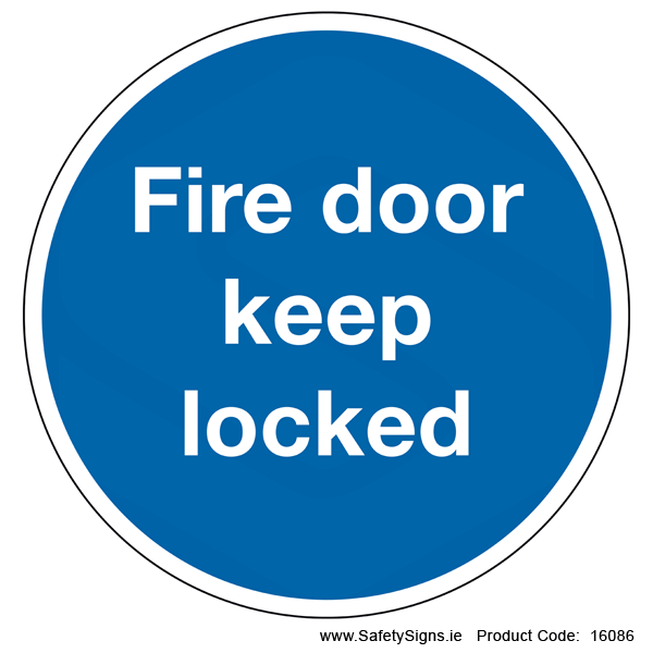 Fire Door Keep Locked (Circular) - 16086