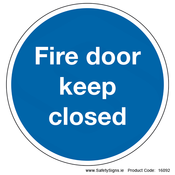 Fire Door Keep Closed (Circular) - 16092