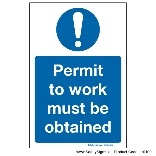 Permit to Work - 16109