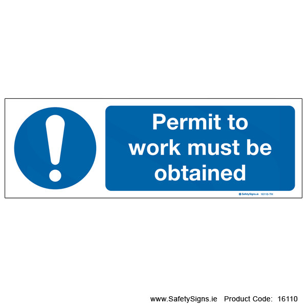 Permit to Work  - 16110