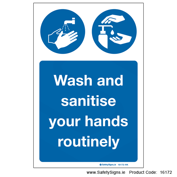 Wash and Sanitise Hands - 16172
