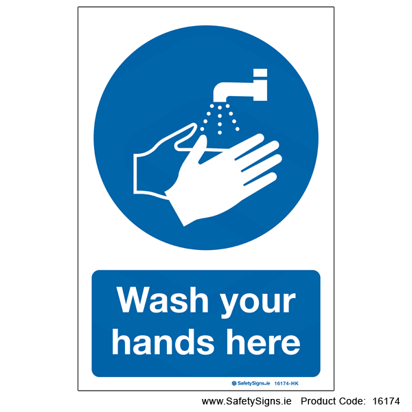 Wash Your Hands here - 16174