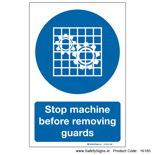 Stop Machine before Removing Guards - 16185