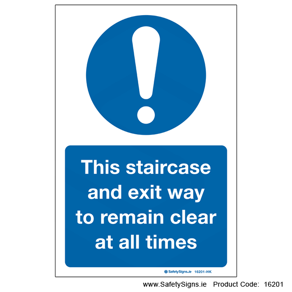 Keep Staircase Clear - 16201