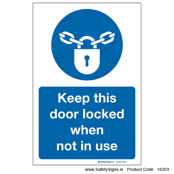 Keep Locked when not in Use - 16203