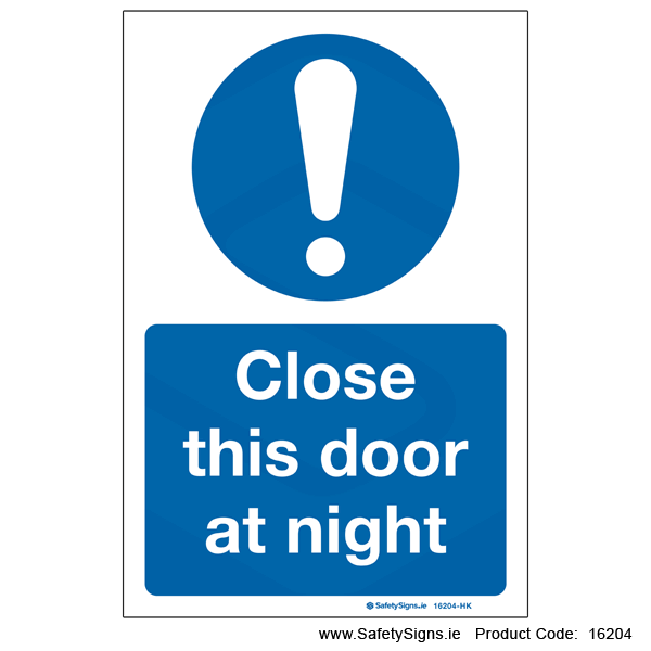 Close This Door at Night - 16204