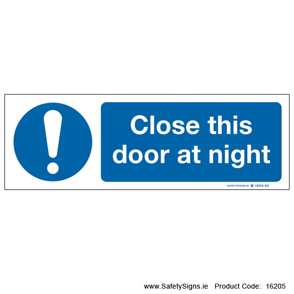 Close This Door at Night - 16205