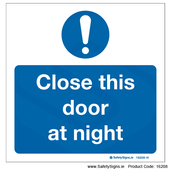 Close this Door at Night - 16208
