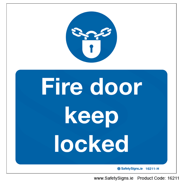 Fire Door Keep Locked - 16211