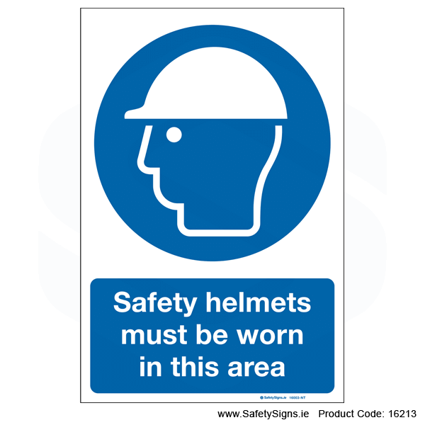 Safety Helmets must be Worn - 16213