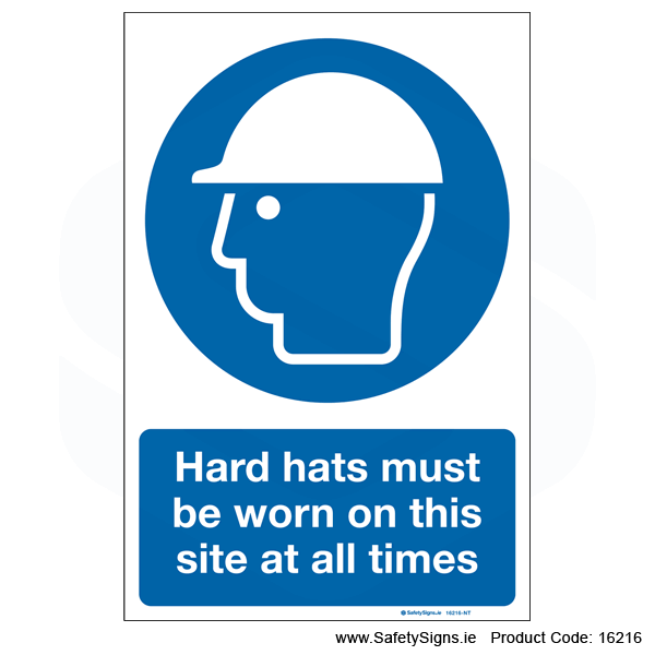 Hard Hats must be Worn - 16216