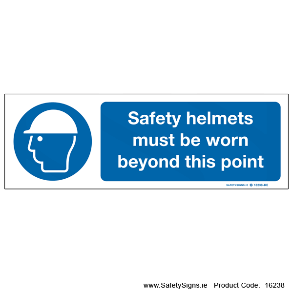 Safety Helmets must be Worn - 16238