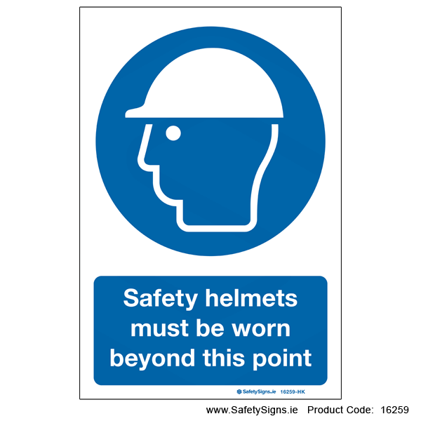 Safety Helmets must be Worn - 16259