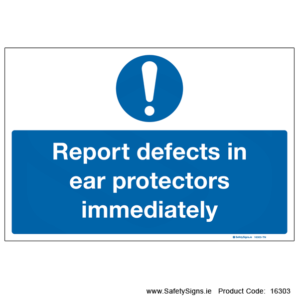 Defective Ear Protectors - 16303
