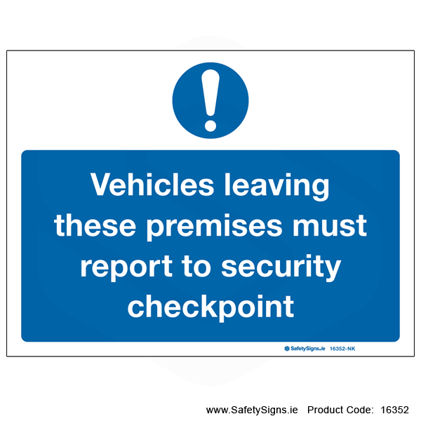 Vehicles Report to Security Checkpoint - 16352