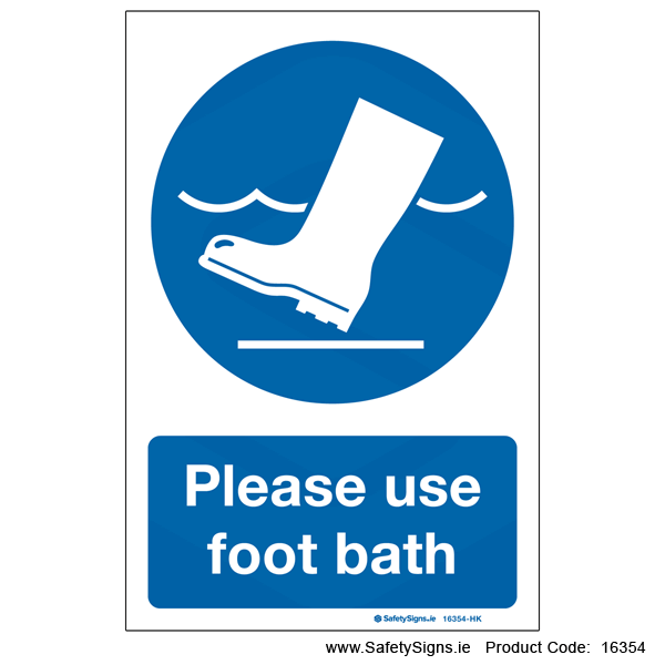 Please Use Foot Bath - 16354