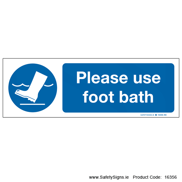 Please Use Foot Bath - 16356
