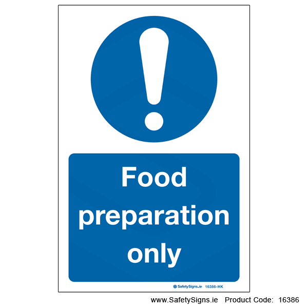 Food Preparation Only - 16386