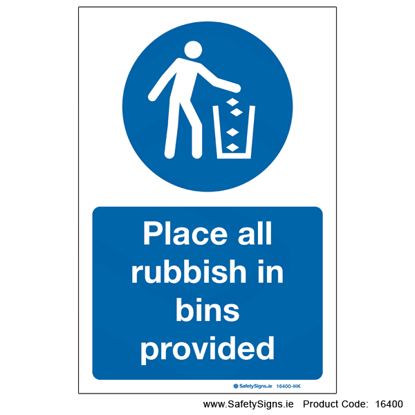 Place Rubbish in Bins - 16400