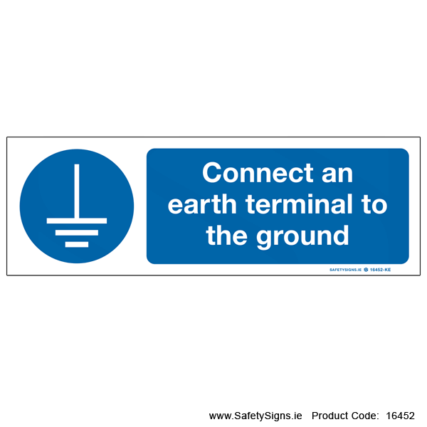 Connect Earth Terminal to Ground - 16452