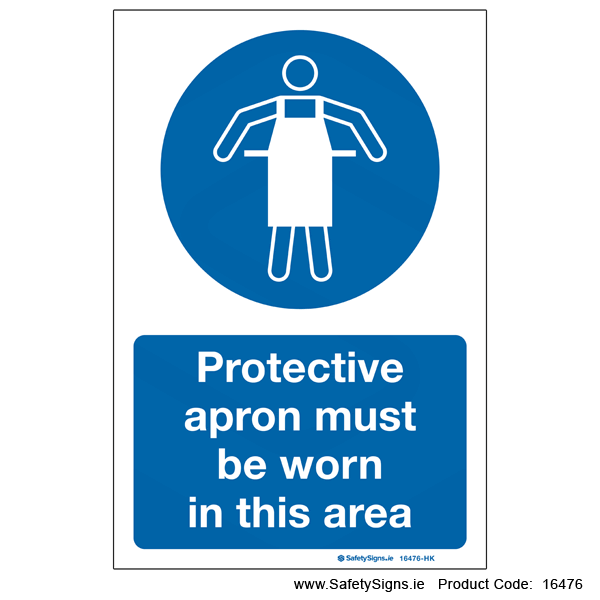 Protective Apron must be Worn - 16476