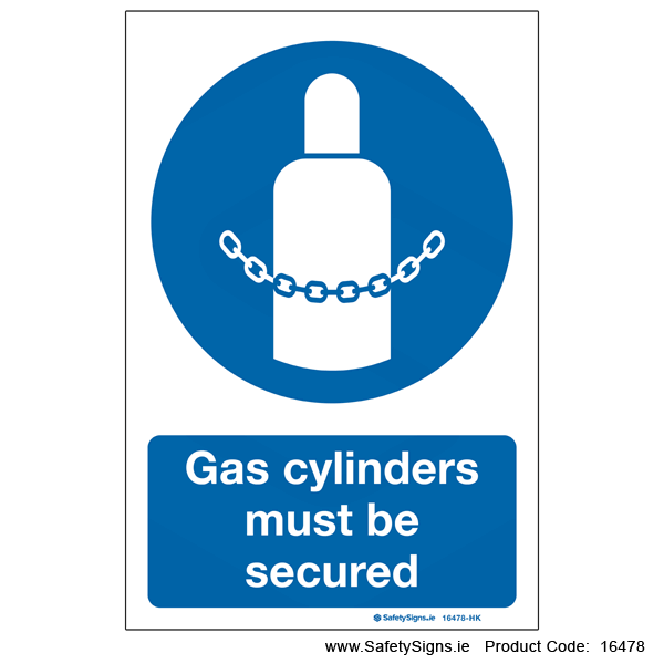 Gas Cylinders must be Secured - 16478