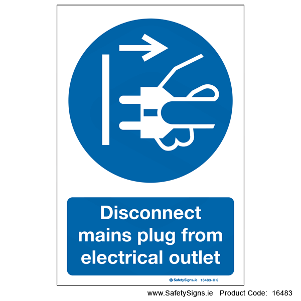 Disconnect Mains Plug - 16483