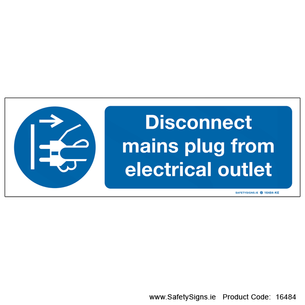 Disconnect Mains Plug - 16484