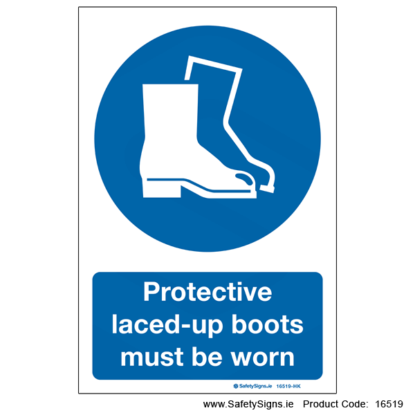 Protective Boots must be Worn - 16519