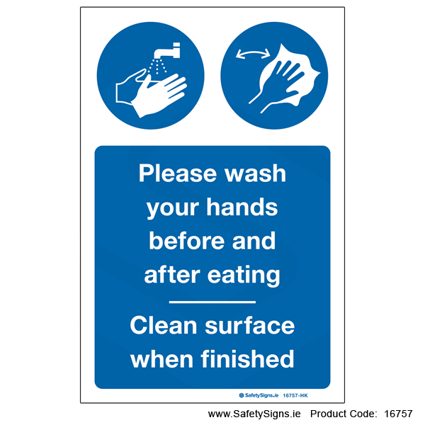Wash Hands and Clean Surface - 16757