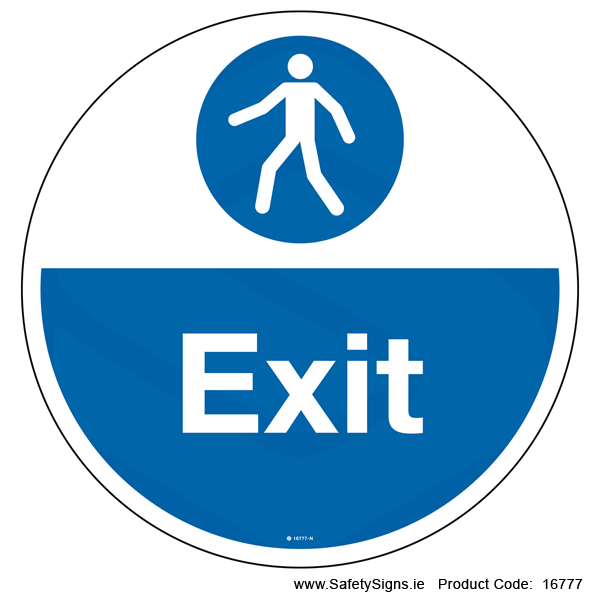 Exit - FloorSign (Circular) - 16777