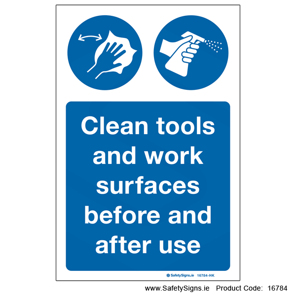 Clean Tools and Work Surfaces - 16784