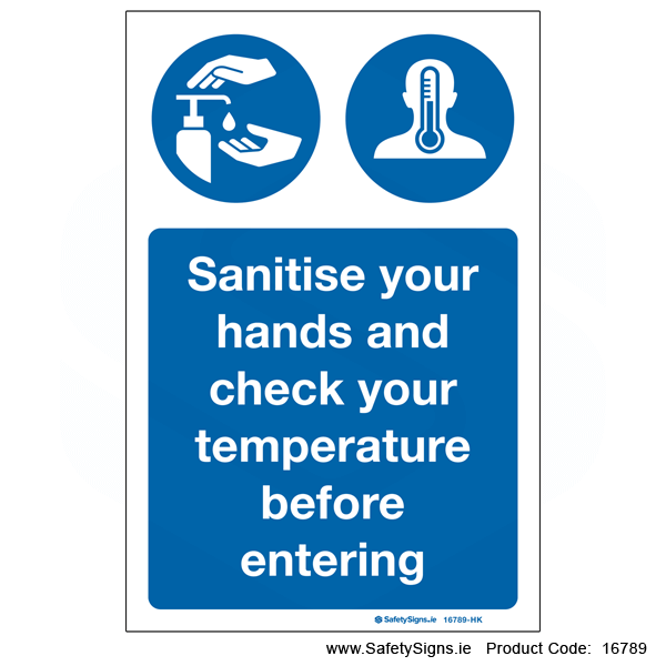 Sanitise and Check Temperature - 16789